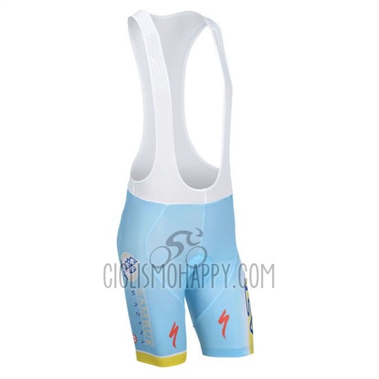 Astana Cycling Jersey Bib Short 2014 Short Sleeve Light Blue